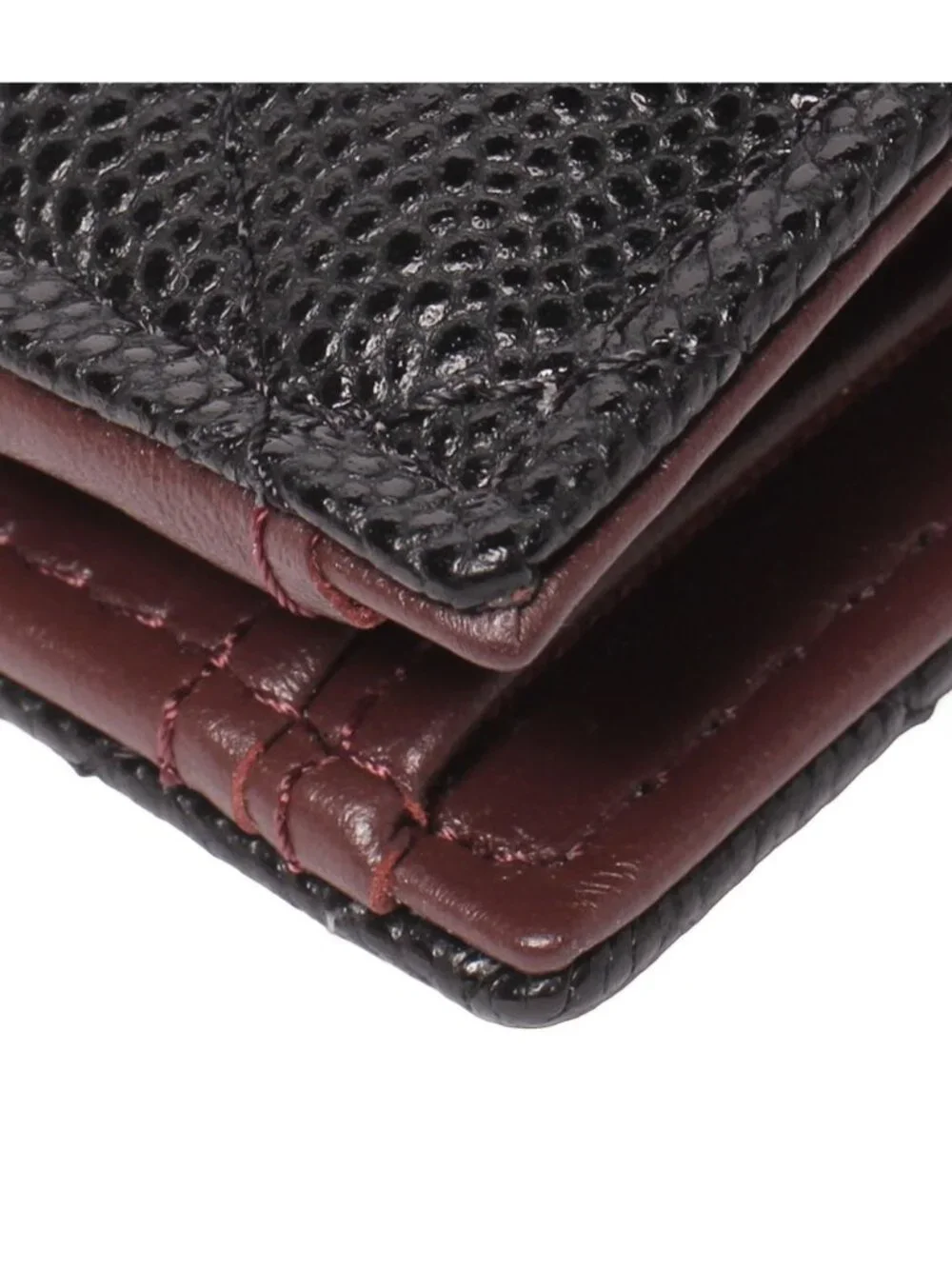 Chanel Bifold Wallet Passport Case Quilted Gold Caviar Leather